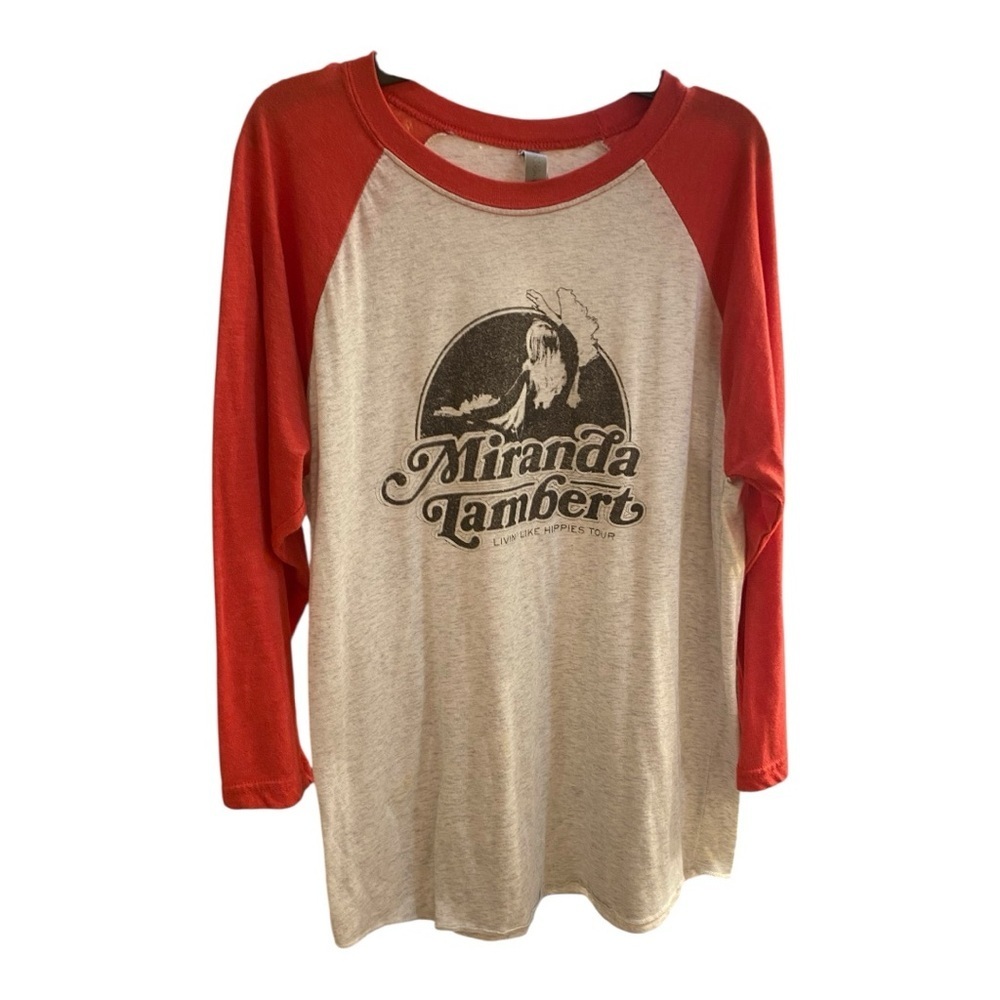 Miranda Lambert Living Like Hippies Tour Raglan Tee Size Medium